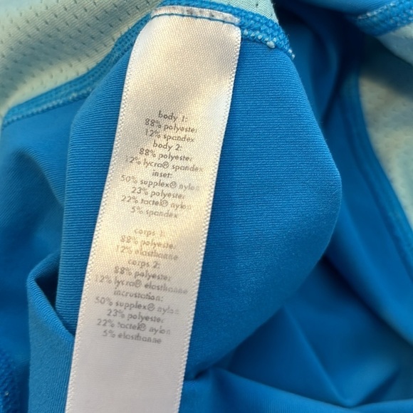 Lucy women’s blue long sleeve quarter zip activewear shirt size medium - Picture 7 of 7